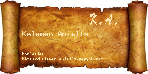Kelemen Aniella névjegykártya